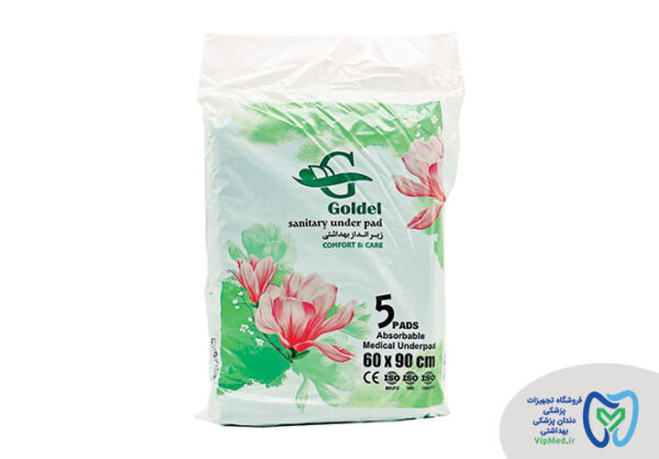 زیرانداز بهداشتی بیمار گلدل سایز 6090 بسته 5 عددی موجود در vipmed.ir